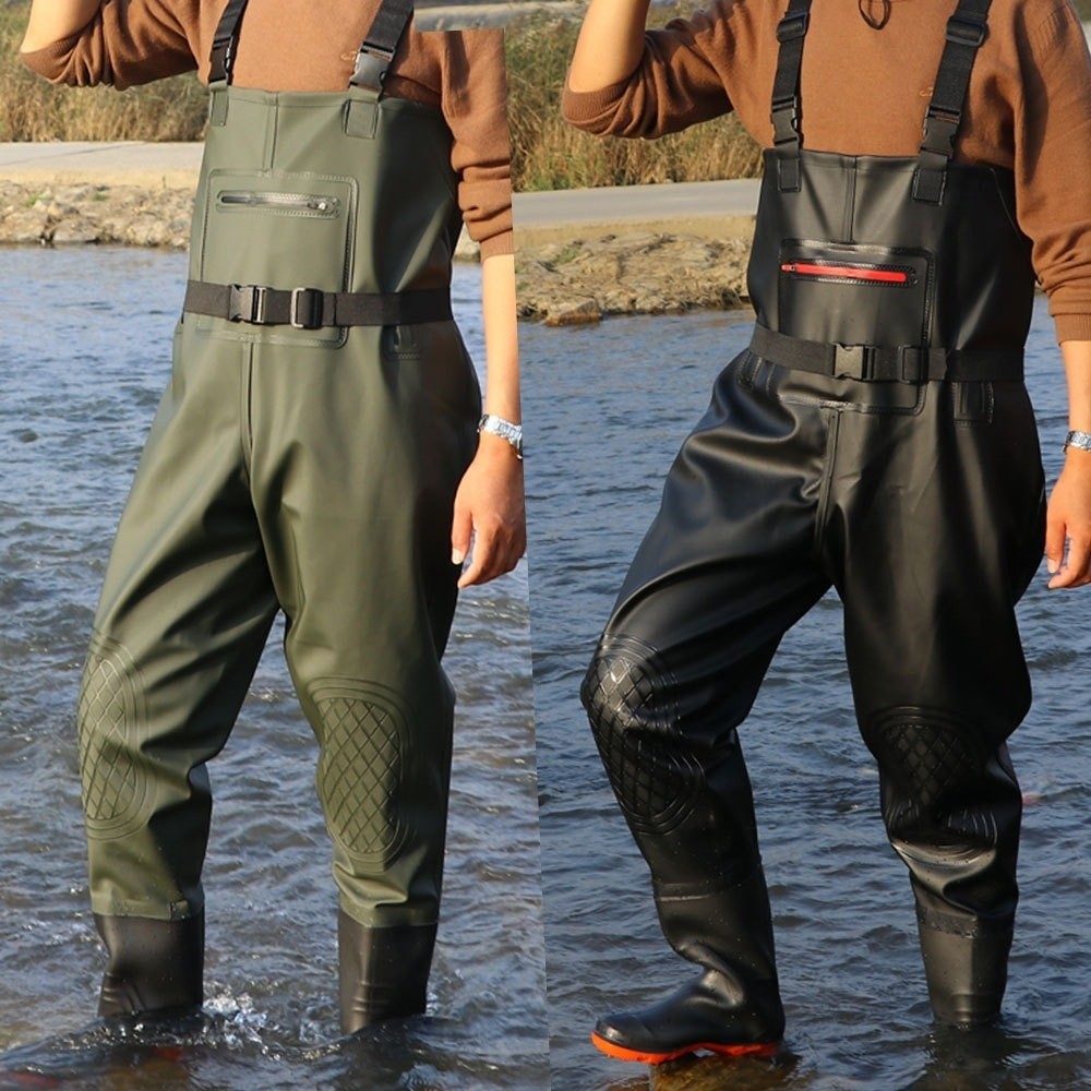 Fishing Pants Waterproof - Strapazierfähiger PVC-Angleranzug, wasserdicht, verdicktes Design, Wathose