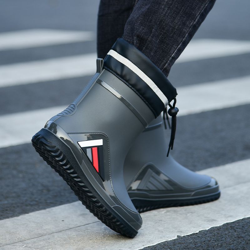 Fishing Boots - Herren Robuste Rutschfeste Arbeits-Regenstiefel Wasserdichte PVC-Küchen-Angeln-Outdoor-Sicherheitsschuhe
