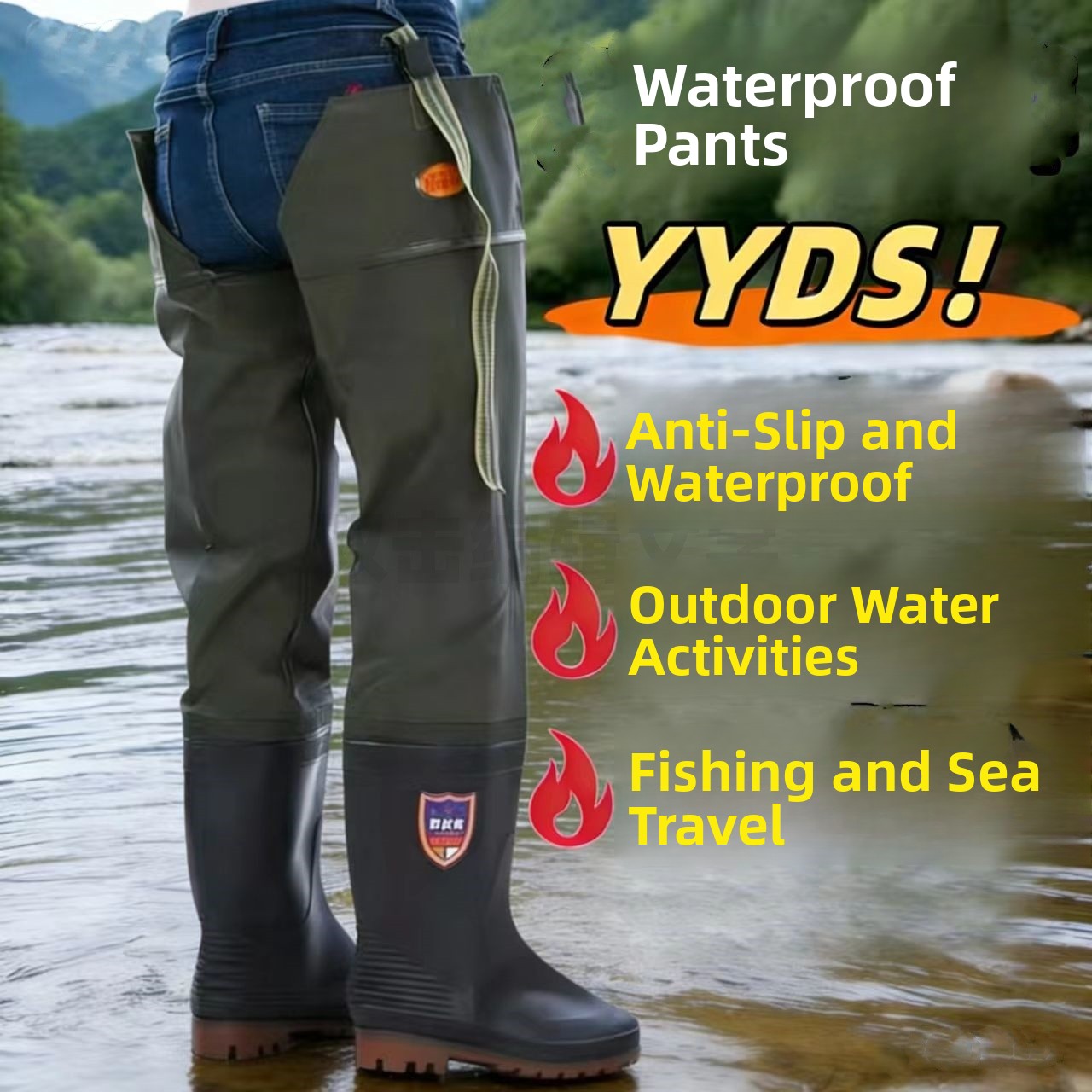 Verstärkte Overknee-Regenstief – Fishing Pants Waterproof Bewertung und Preis