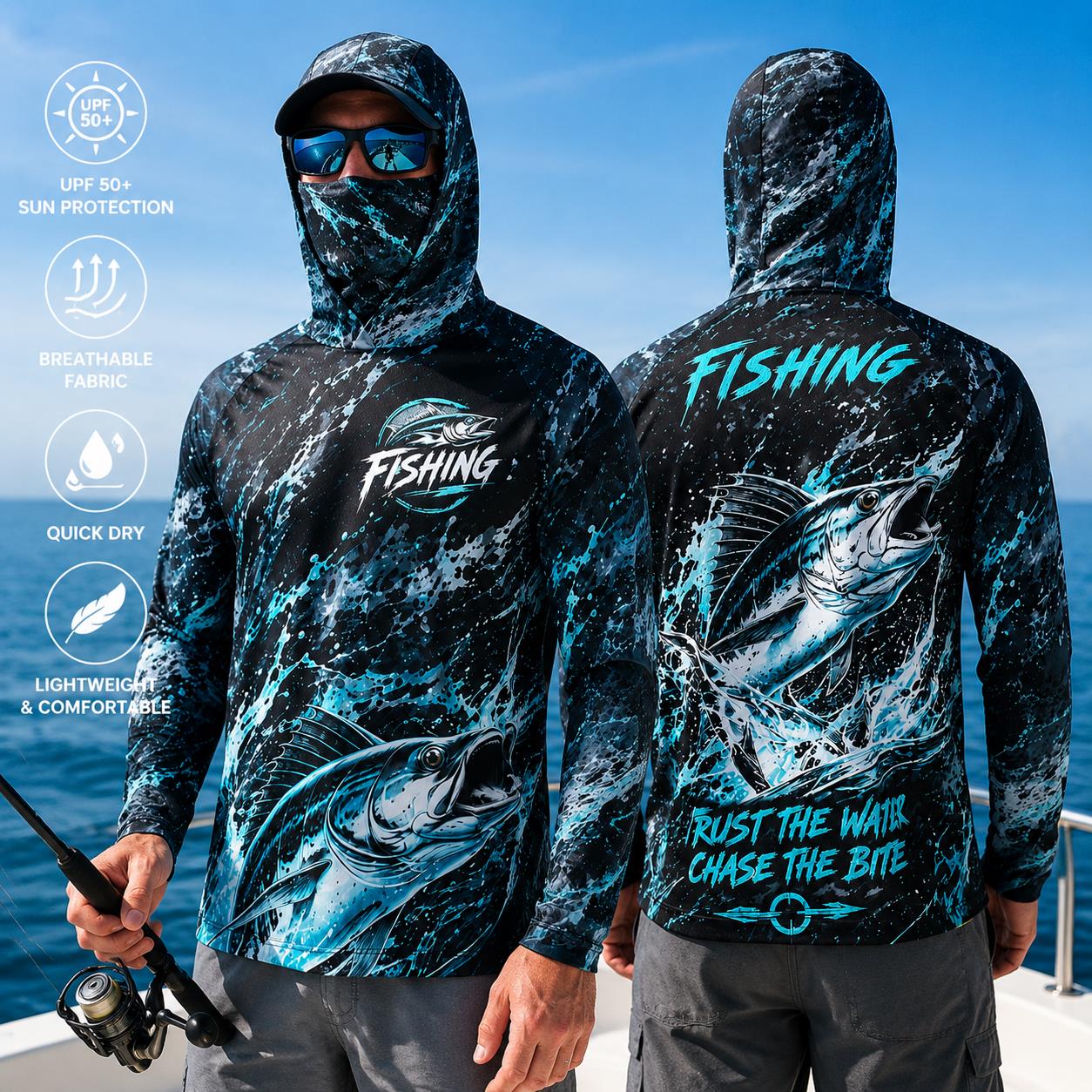 Schnell trocknender, atmungsak – Fishing Hoodie Bewertung und Preis